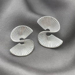 Серьги-пусеты «Серебряная спираль» 1J12518CJJ