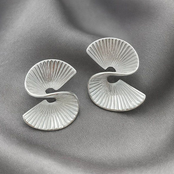 Серьги-пусеты «Серебряная спираль» 1J12518CJJ Серьги-пусеты «Серебряная спираль» 1J12518CJJ