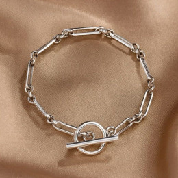 Браслет из цилиндрических звеньев с замком тогл 1J12463CJJ Браслет из цилиндрических звеньев с замком тогл 1J12463CJJ