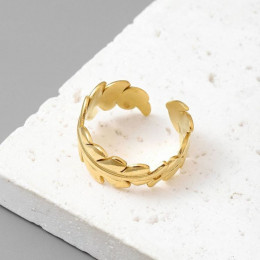 Кольцо медицинская сталь с напылением золотом J10334CJJ Кольцо медицинская сталь с напылением золотом J10334CJJ