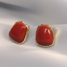 Серьги медицинская сталь с напылением золотом J11249CJJ