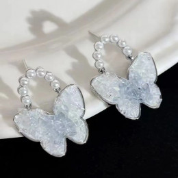 Серьги ювелирный сплав с серебряным гвоздиком J10598CJJ Серьги ювелирный сплав с серебряным гвоздиком J10598CJJ