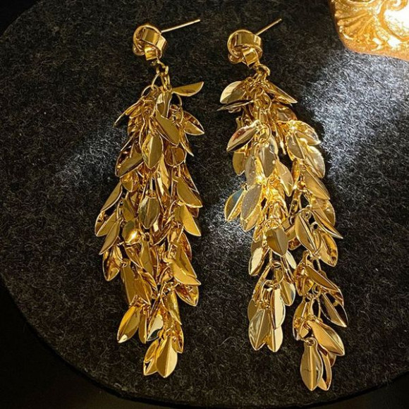 Длинные серьги «Золотая ива» J11569CJJ Длинные серьги «Золотая ива» J11569CJJ