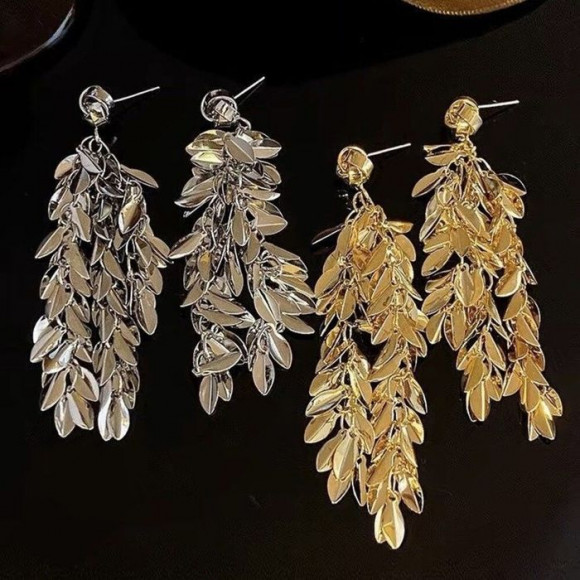 Длинные серьги «Золотая ива» J11569CJJ Длинные серьги «Золотая ива» J11569CJJ