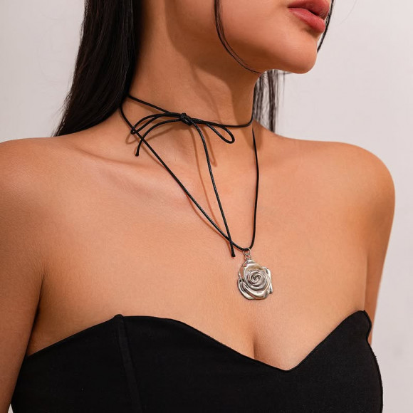 Колье ювелирный сплав роза 1J11760CJJ