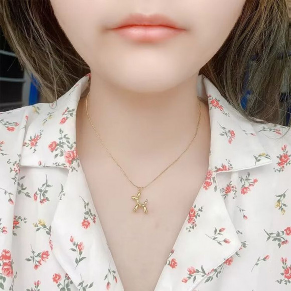 Колье медицинская сталь с напылением золотом J10900CJJ Колье медицинская сталь с напылением золотом J10900CJJ