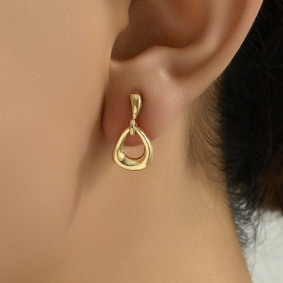Серьги медь с напылением золотом J11596CJJ