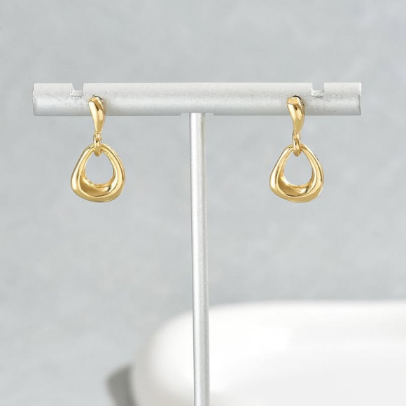 Серьги медь с напылением золотом J11596CJJ