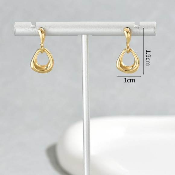 Серьги медь с напылением золотом J11596CJJ