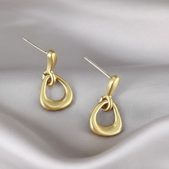 Серьги медь с напылением золотом J11596CJJ