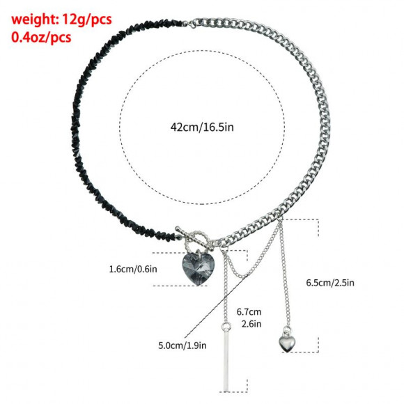 Колье ювелирный сплав бисер 1J12429CJJ