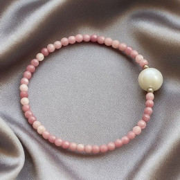 Браслет лаконичные бусины с крупной жемчужиной J10770CJJ Браслет лаконичные бусины с крупной жемчужиной J10770CJJ