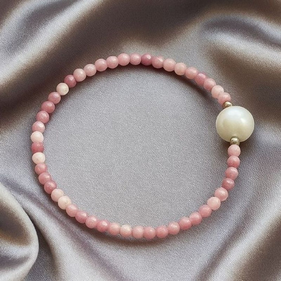 Браслет лаконичные бусины с крупной жемчужиной J10770CJJ