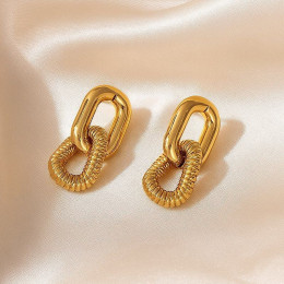 Висячие серьги-звенья комбинированные 1J12522CJJ