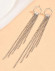 Серьги длинные вечерние со стразами и серебряными гвоздиками J10025CJJ