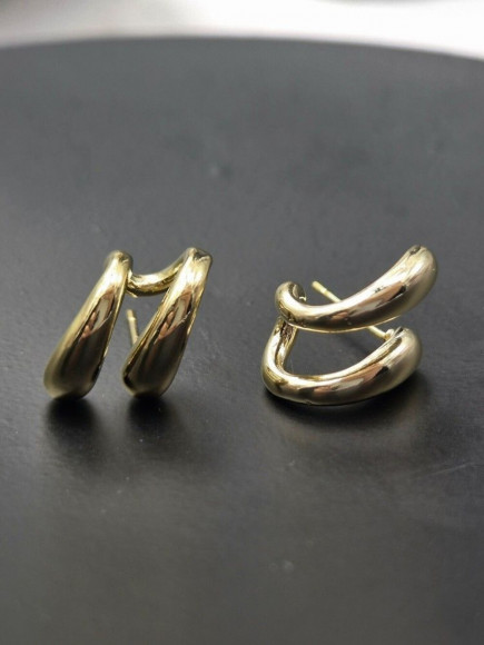 Серьги медь с напылением золотом J10680CJJ Серьги медь с напылением золотом J10680CJJ