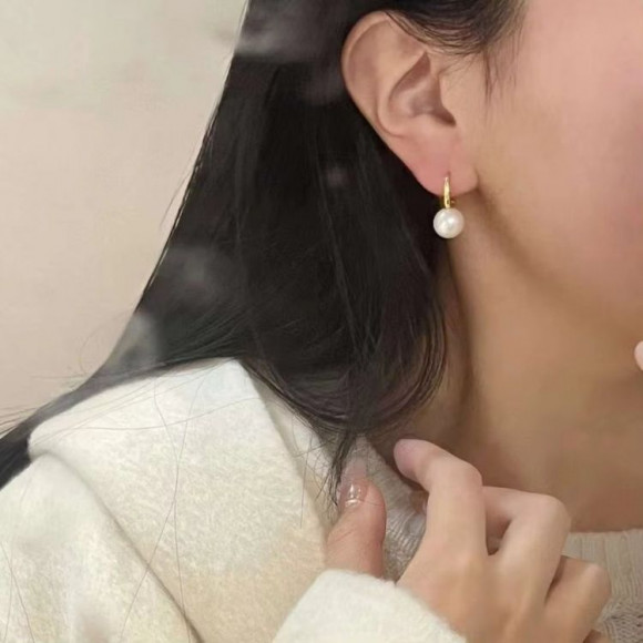 Серьги медь с напылением золотом J10681CJJ Серьги медь с напылением золотом J10681CJJ