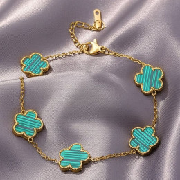 Браслет из титановой стали напыление золотом 1J12036CJJ