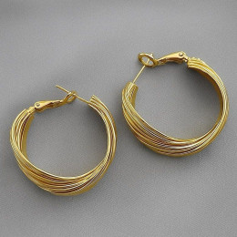 Серьги конго медь напыление золотом 1J12109CJJ