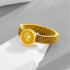 Кольцо титановая сталь напыление золотом 1J12259CJJ