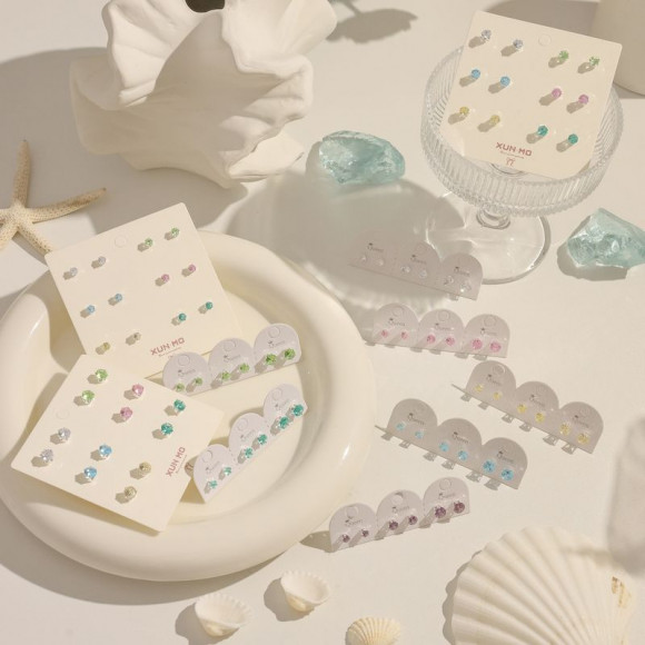 Набор серег циркон ювелирный сплав 1J12318CJJ