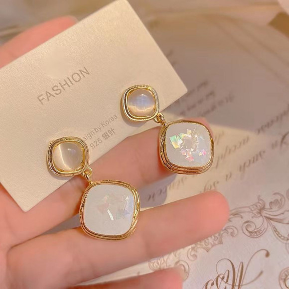 Серьги ювелирный сплав ромбы J11565CJJ