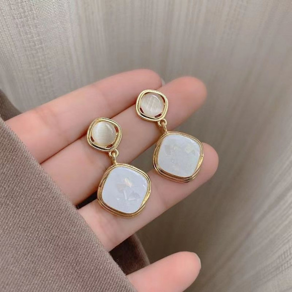 Серьги ювелирный сплав ромбы J11565CJJ