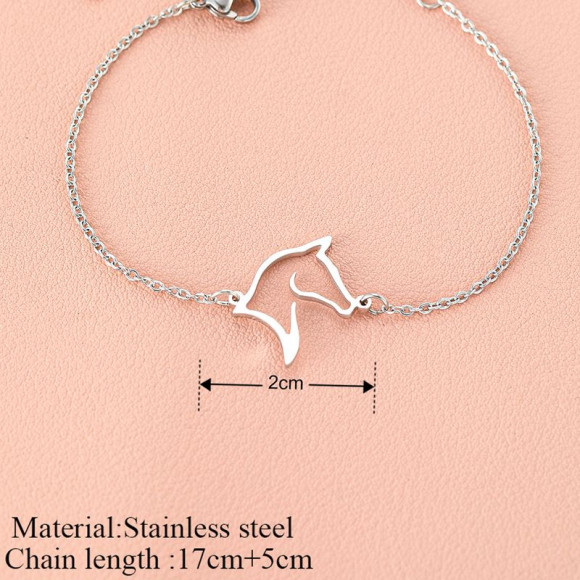 Браслет лошадь медицинская сталь 1J12454CJJ