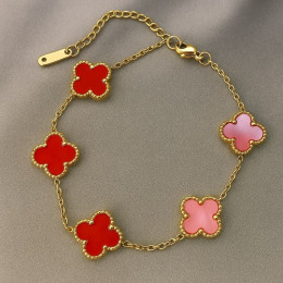 Браслет-цепочка с разноцветным клевером 1J12038CJJ Браслет-цепочка с разноцветным клевером 1J12038CJJ