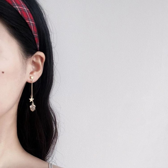 Серьги ювелирный сплав с серебряным гвоздиком J10385CJJ