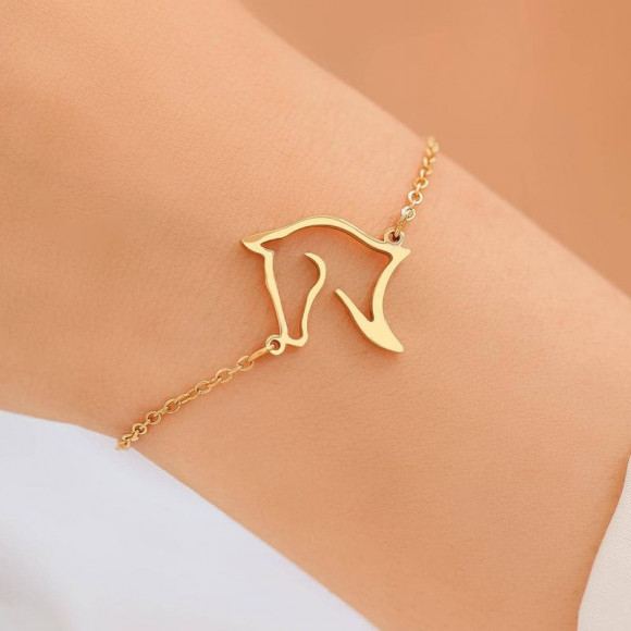 Браслет лошадь медицинская сталь напыление золотом 1J12455CJJ Браслет лошадь медицинская сталь напыление золотом 1J12455CJJ