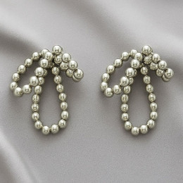 Серьги-гвоздики с жемчужными бусинами 1J12115CJJ