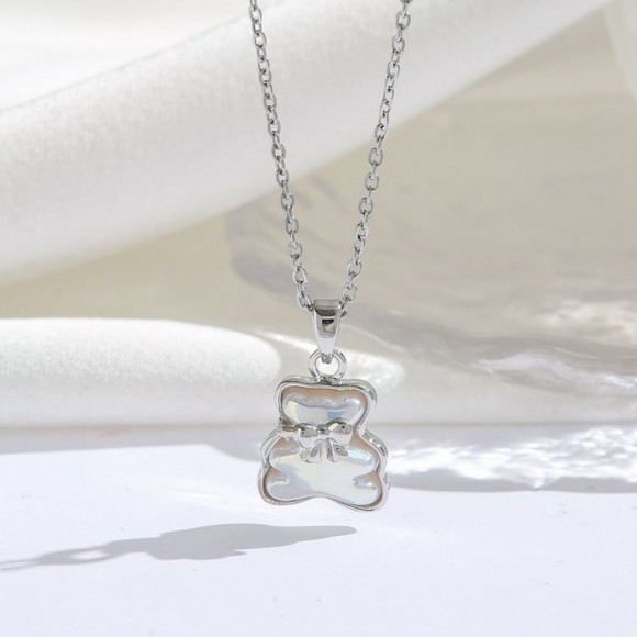 Трогательная цепочка с подвеской в виде объемного медведя J10960CJJ