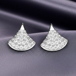 Серьги медь с напылением платиной и фианитами 1J11970CJJ