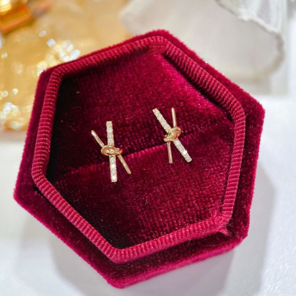 Серьги медь с напылением золотом J10688CJJ