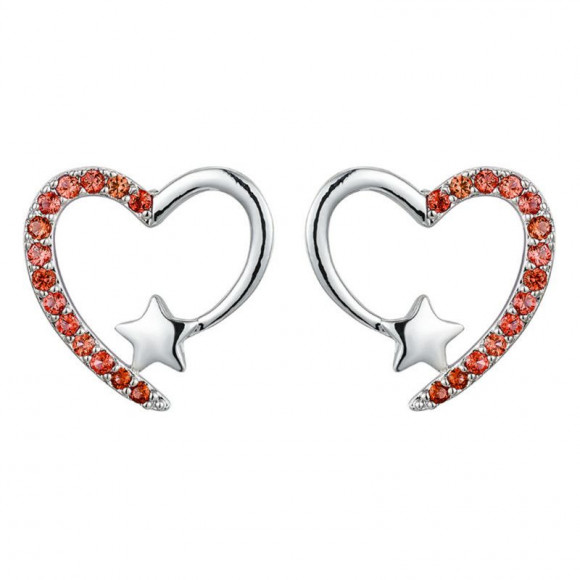 Серьги серебряный гвоздик сердце J11569CJJ Серьги серебряный гвоздик сердце J11569CJJ