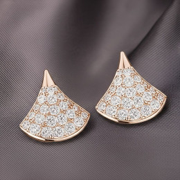 Серьги медь с напылением золотом и фианитами 1J11971CJJ