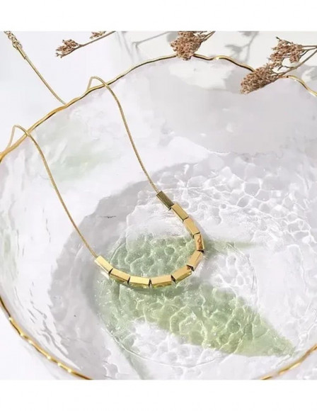 Минималистичная цепочка с прямоугольными подвесками-планками J10094CJJ Минималистичная цепочка с прямоугольными подвесками-планками J10094CJJ