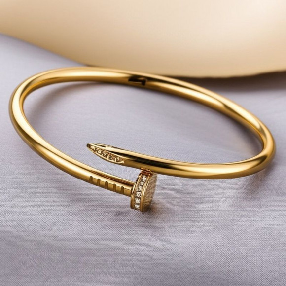 Браслет жесткий гвоздь классический золотистый 1J12043CJJ Браслет жесткий гвоздь классический золотистый 1J12043CJJ