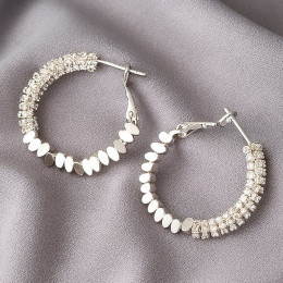 Серьги-кольца со стразами 1J12086CJJ Серьги-кольца со стразами 1J12086CJJ