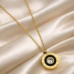 Цепочка с круглым медальоном и гравировкой римских цифр 1J12477CJJ