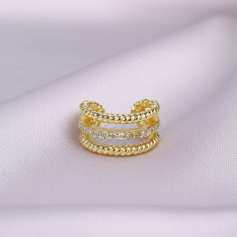 Кафф медь с напылением золотом J10992CJJ Кафф медь с напылением золотом J10992CJJ