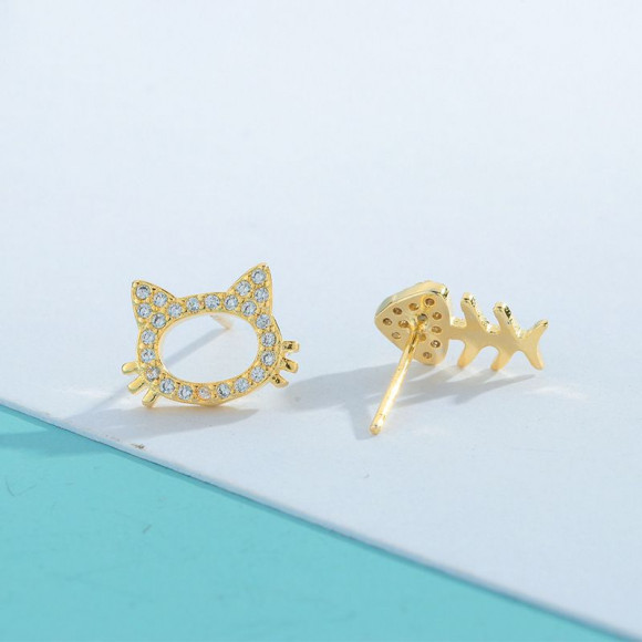 Серьги медь с напылением золотом J10691CJJ Серьги медь с напылением золотом J10691CJJ