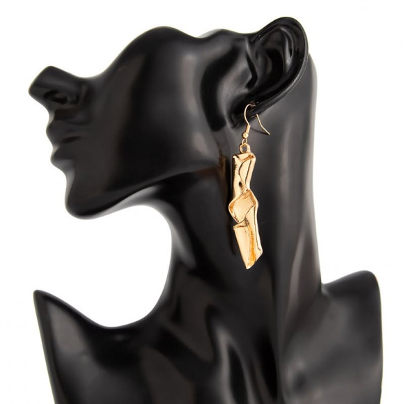 Массивные витые серьги в цвете розовое золото 1J11665CJJ