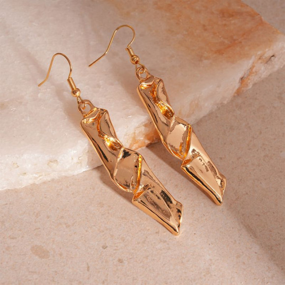 Массивные витые серьги в цвете розовое золото 1J11665CJJ