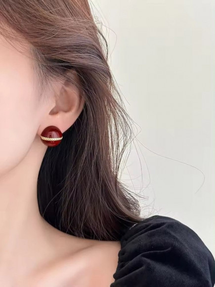 Серьги ювелирный сплав с серебряным гвоздиком J10391CJJ