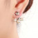 Серьги ювелирный сплав со стразами снежинка J11572CJJ Серьги ювелирный сплав со стразами снежинка J11572CJJ