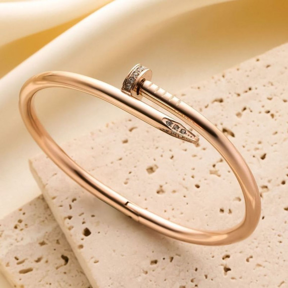 Браслет жесткий гвоздь в оттенке розовое золото 1J12045CJJ