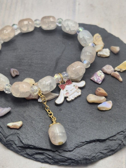 Браслет теплые оттенки с фигуркой котенка J11044CJJ Браслет теплые оттенки с фигуркой котенка J11044CJJ