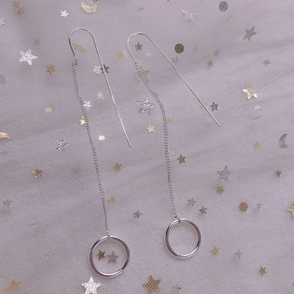 Серьги висячие ювелирный сплав 1J12100CJJ Серьги висячие ювелирный сплав 1J12100CJJ